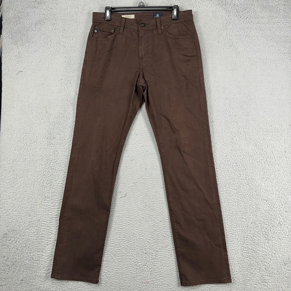 AG Adriano Goldschmied Mens The Graduate Jeans 30X32‎ Brown Tailored Leg Stretch